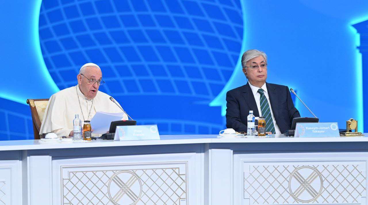 KASSYM JOMART TOKAYEV and POPE FRANCIS in Kazakhstan.