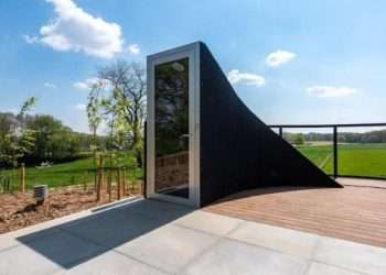 Futuristic door leads to one of the most spectacular Airbnbs we’ve ever seen