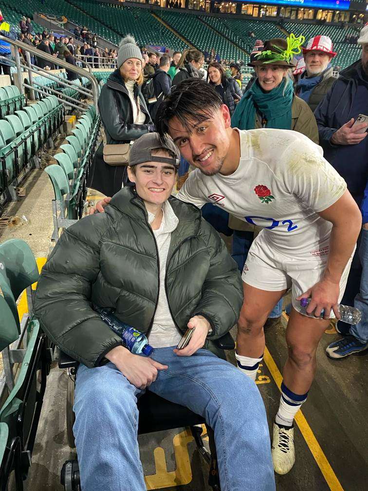 Terminally ill Navy veteran, 23, meets his rugby hero Marcus Smith after family’s heartfelt online plea