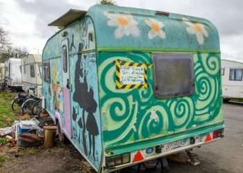 We live in ‘Caravan City’…locals moan about rubbish piles & our beds are like coffins but it’s too pricey to rent a flat