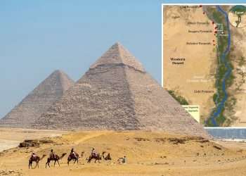 Mystery of Egyptian pyramid placement solved as researchers discover why they were built in 'inhospitable desert strip'