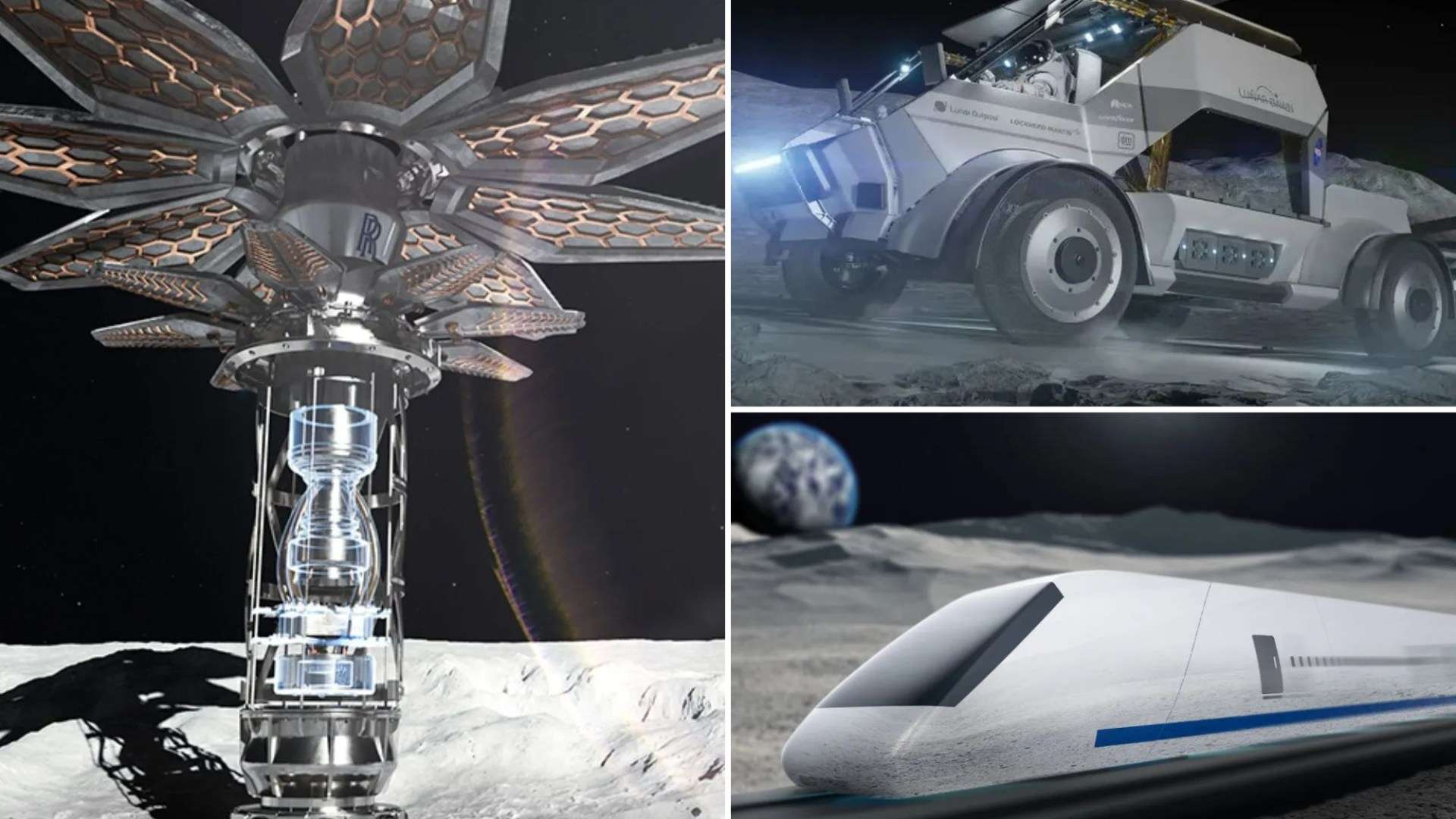 Is THIS how the Moon will look in 2050?  3D-printed cave homes, a nuclear power plant and lunar railway