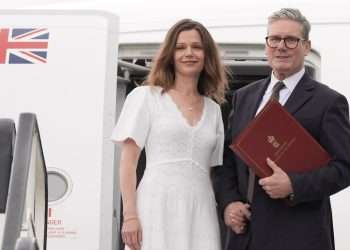 Keir Starmer issues warning to Putin after ‘appalling’ hospital blitz as he jets to first Nato summit with wife Victoria