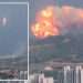Watch giant explosion as Chinese rocket crashes into mountain after 'accidental' launch during tests
