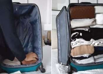 Packing a suitcase standing up — the bizarre way to fit more in your luggage