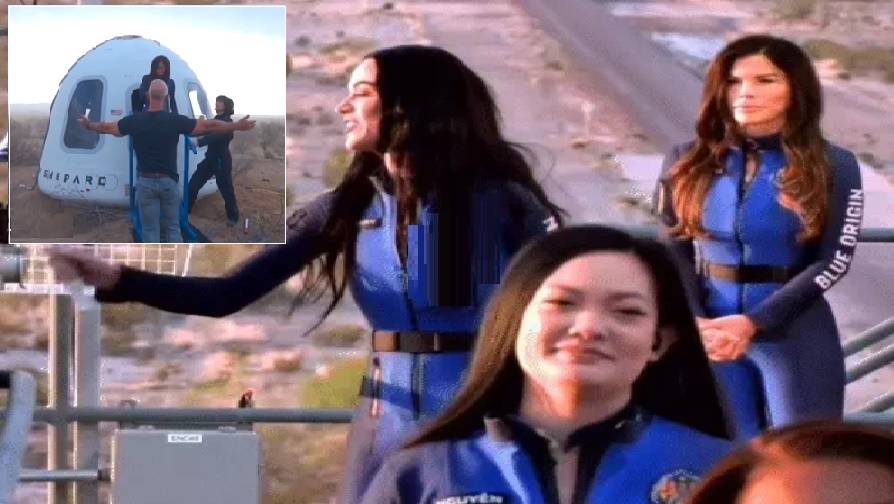 6 women, including singer Katy Perry and Jeff Bezos fiancé Lauren, traveled for the first time