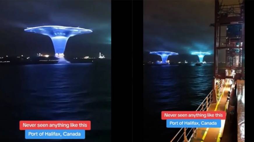 People panic over 'UFO' sightings off Canadian coast, entire scene caught on camera on cargo ship