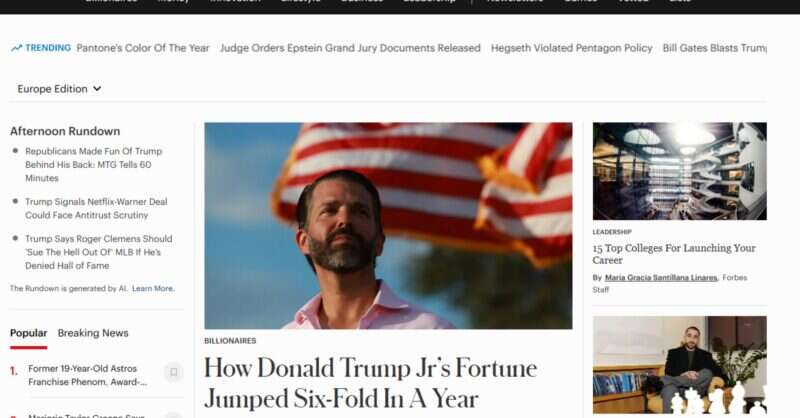 Forbes cuts up to dozens of contributing writers