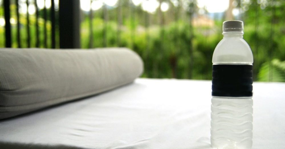 Why you should always throw a water bottle under your hotel bed